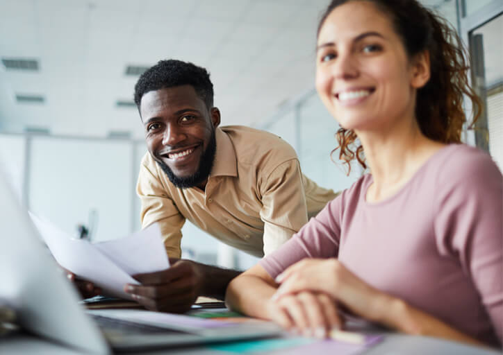 Small business team at work